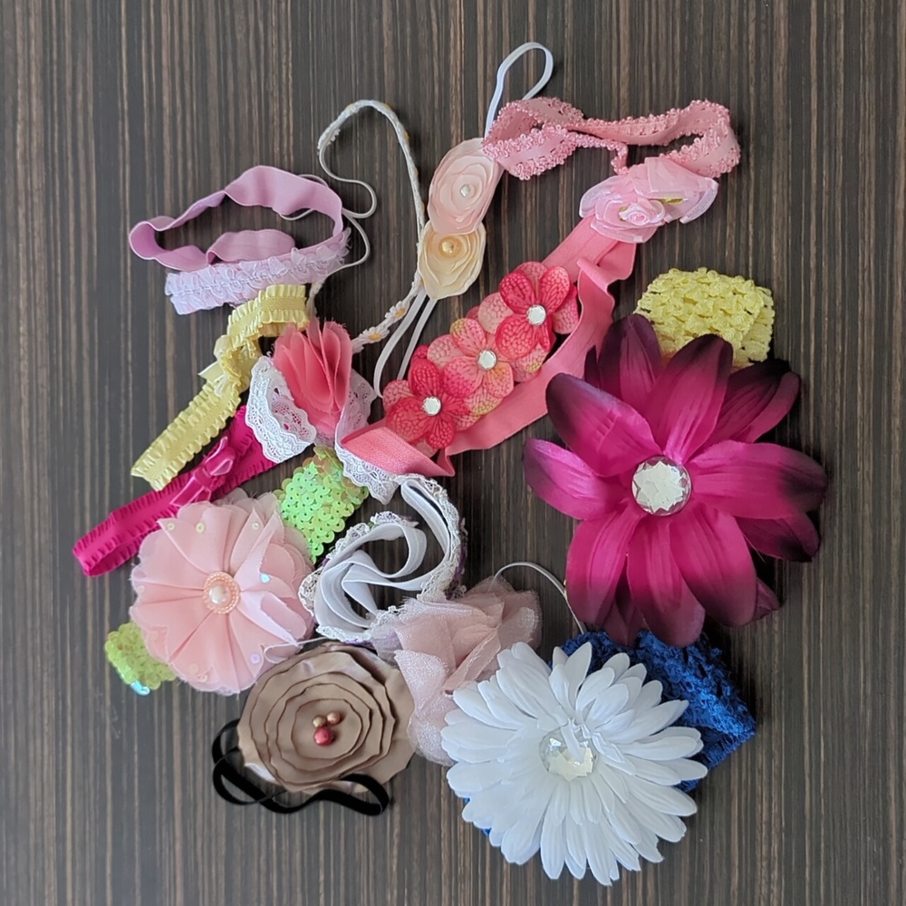 Bundle of 14 baby headbands - perfect for photoshoots